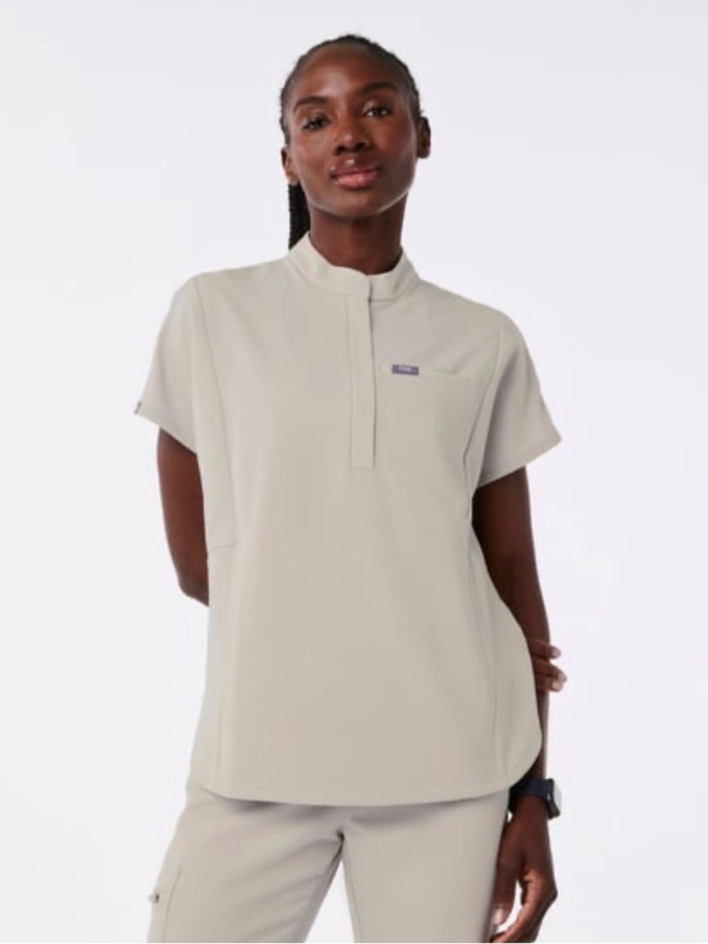 FIGS Montex Mock Neck Scrub Top
